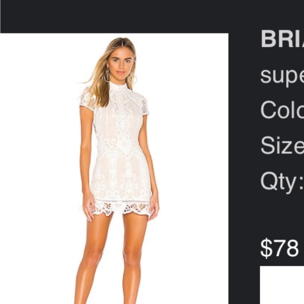 BRIANA OPEN BACK WHITE REVOLVE DRESS